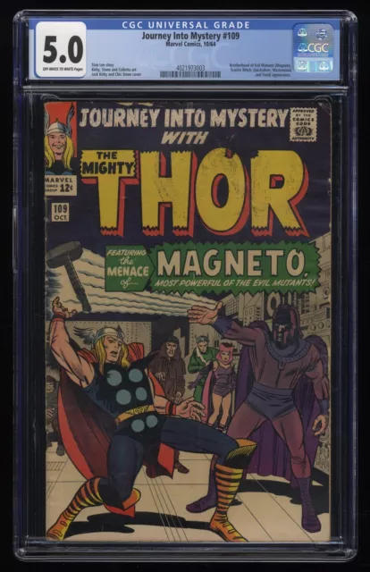 Journey Into Mystery #109 CGC VG/FN 5.0 Magneto Appearance! Jack Kirby!