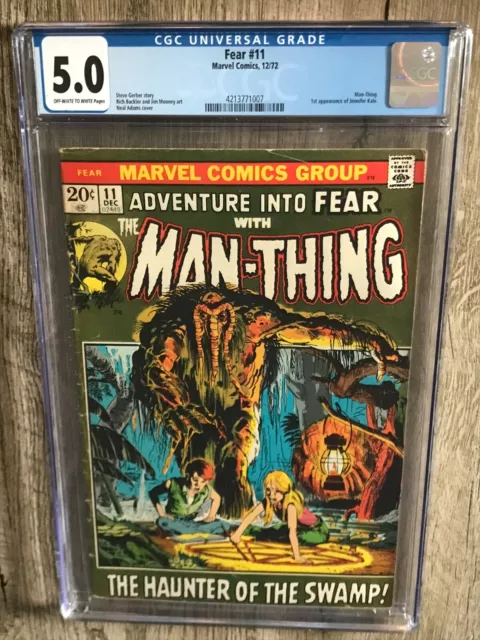 Fear #11 (1972) CGC 5.0 1st app Jennifer Kale Marvel Man Thing Adventure