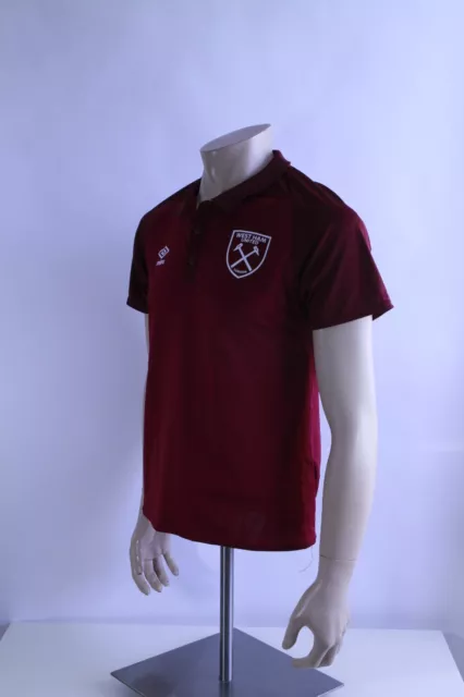 Polo uomo calcio West Ham United Umbro poliestere tempo libero maglietta taglia M 2