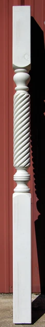Classic Victorian style porch column, with roped turning. Can be shipped to you!