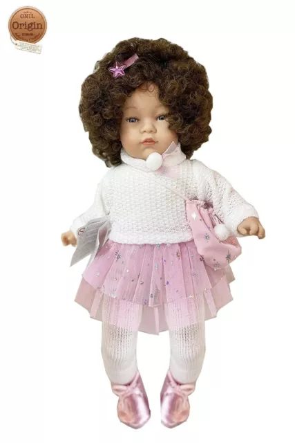 Nines D'Onil Tai 45cm Muñeca Asiática Cabello Rizos Muñeca Bebé