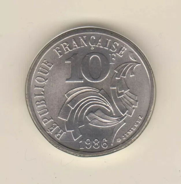 10 Francs 1986 Jimenez Fdc Sous Scellé