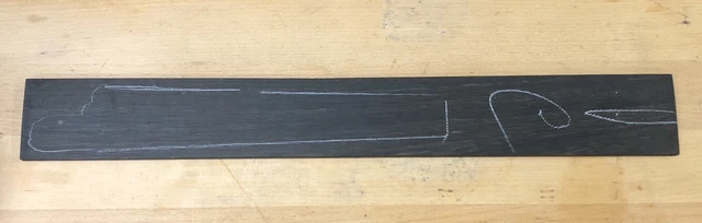 Gibson Kalamazoo Old Stock Gaboon Ebony Mandolin F-5 Fingerboard Blank Gibson Kalamazoo Old Stock Gaboon Ebony Mandolin F-5 Fingerboard Blank
