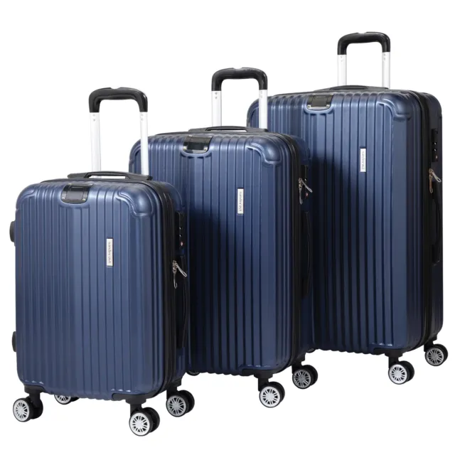 3 Piece Luggage Set Hardshell Carry-on Trolley Suitcase Spinner Wheels TSA Lock 3