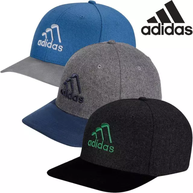 Adidas Golf Herren 3-Streifen Club Verstellbare Mütze Golfkappe - Verkauf!!!