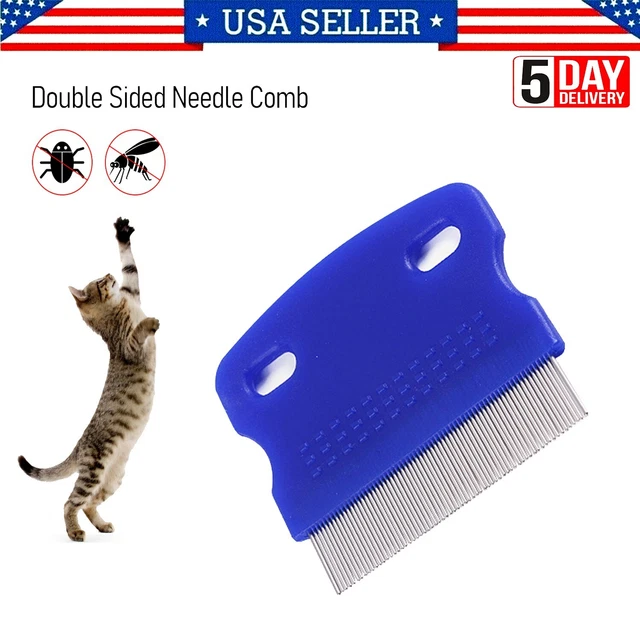 Pet Cat Dog Toothed Flea Comb Remover Grooming Cleaning Stainless Steel Brush