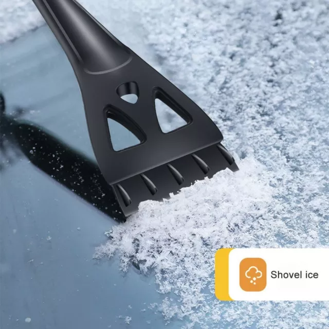 Cepillo de nieve extensible para automóvil raspador de hielo desmontable pala de nieve herramienta de eliminación de polvo 2