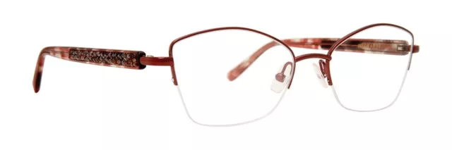 Vera Wang Luxe ISLA Eyeglasses - Burgundy with Swarovski Stones - 54-18-137 2