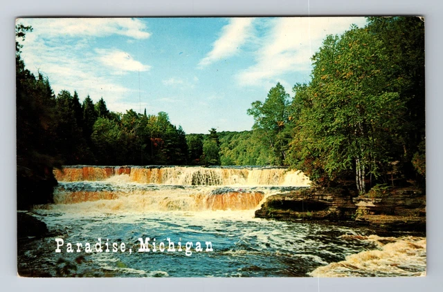 Paradise, MI-Michigan, Lower Falls Tahquamenon River c1968, Vintage Postcard