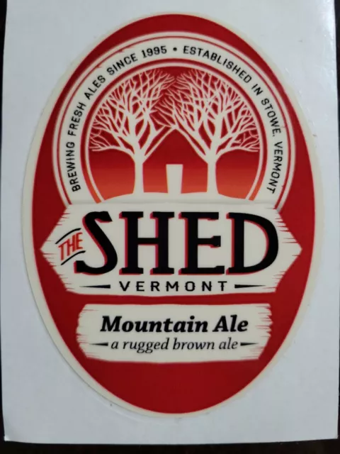 THE SHED BREWERY Mountain Ale Tap Handle Sticker decal brewing craft beer