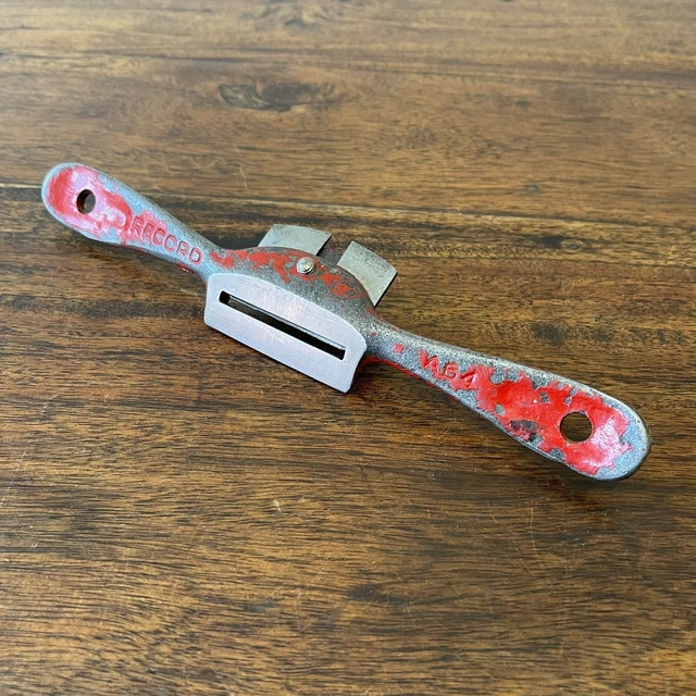 Vintage Record A64 Flat Bottom Spokeshave; England. SHARP. 2