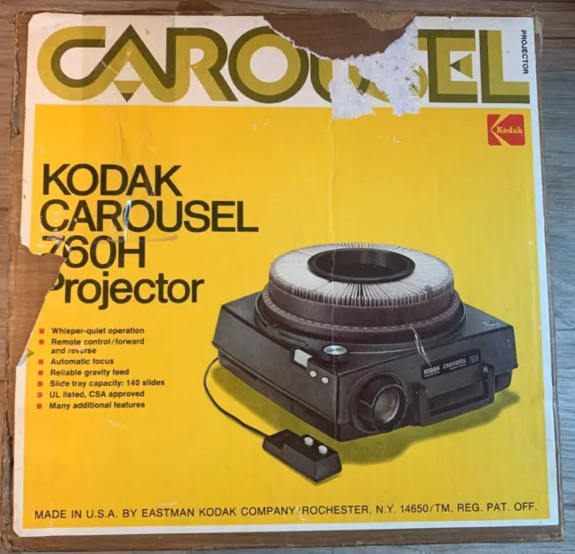 Kodak 760H Carousel Slide Projector: Vintage, Retro, Untested-W/Stack Loader
