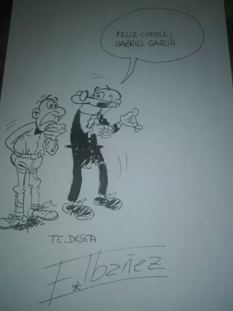 Dibujo Firmado Ibanez Mortadelo Y Filemon Deficado