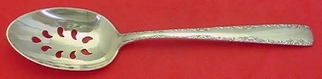 Camellia by Gorham Sterling Silver Serving Spoon Pierced 9-Hole Custom 8 1/2"