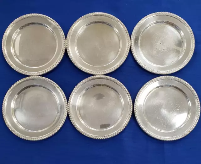 6 Reed & Barton Hawthorn 205 Sterling Silver Plates 5 3/4" set B