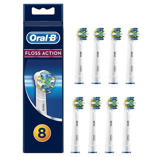 Cabezales de cepillo de dientes eléctricos de repuesto Oral-B Floss Action - negro paquete de 8