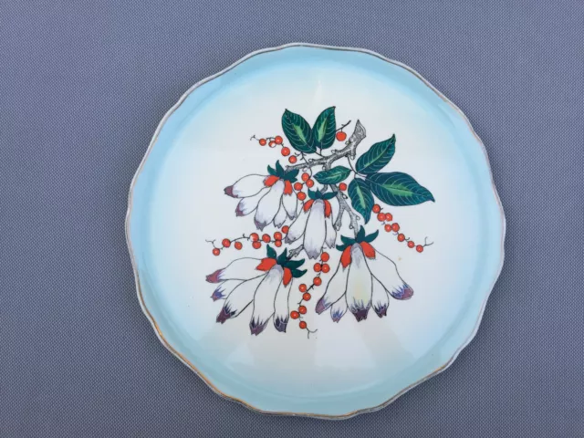 Ancien plat rond en porcelaine Longwy Magnolia art de la table french antique