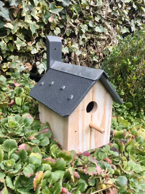 Bird House Nesting Box - Handmade Bespoke - Very Solid & Sturdy - Ready To Paint