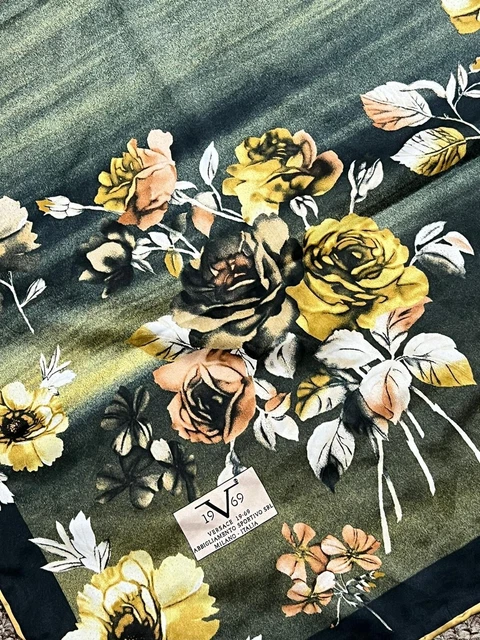 VERSACE 1969 ABBIGLIAMENTO Sportivo SRL Silk Scarf 35 by 35 Inches