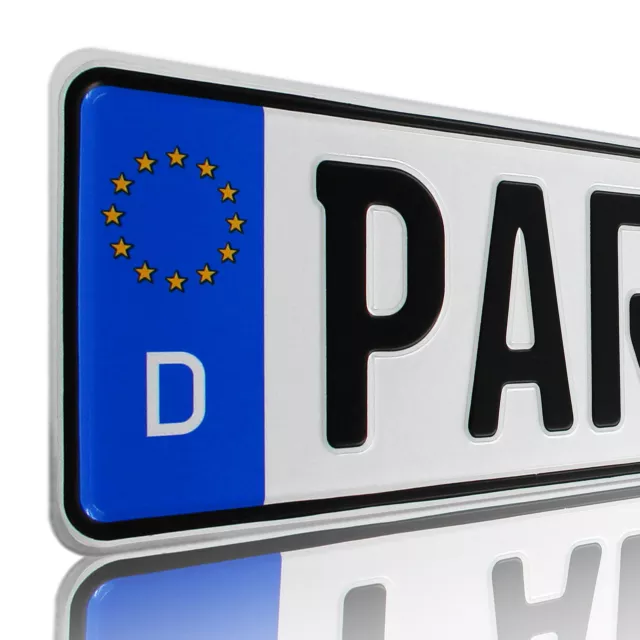 1 Parking Plaque Immatriculation 520x110mm D'Immatriculation Place de 3