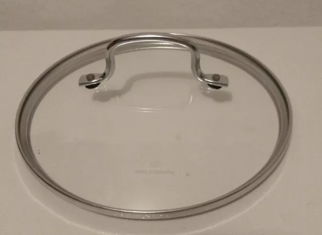 From CALPHALON Glass Replacement Lid Pan Pot 8 3/8" ID 9 1/4" OD Stainless Steel