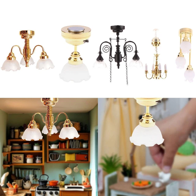 Beaupretty 2 Pièces Miniature Lustre Suspendu De Décoration DIY Pour