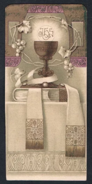 santino antico de Primera Comunion image pieuse holy card estampa