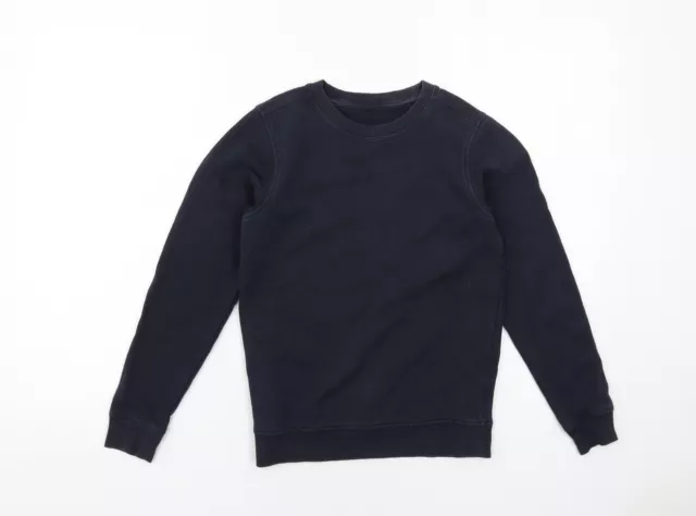 Sudadera suéter de algodón azul para niños Marks and Spencer talla 9-10 años