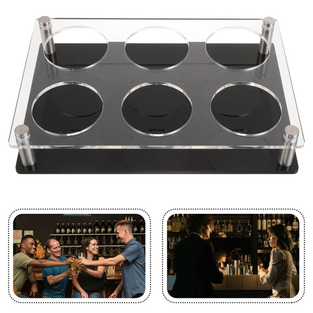 Shot Glasses Holder Bar Shot Glasses Holder Rack Whiskey Cup Serving Tray