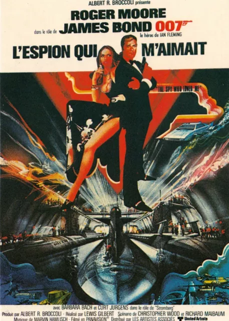 carte  - affiche de film - JAMES BOND 007 - L'ESPION QUI M'AIMAIT / ROGER MOORE