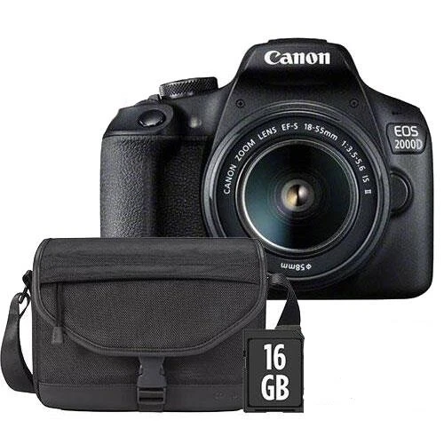 CANON EOS 2000D DSLR Camera 24.1 MP 1855 IS II Kit Lens /Shoulders Bag