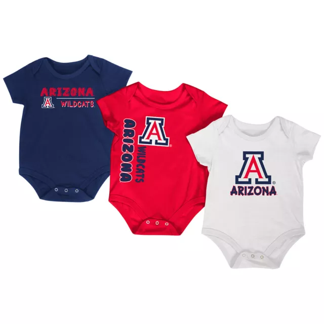 Arizona Wildcats Colosseum Trifecta Kleinkind one piece Outfits - 3 Pack (3-6M)