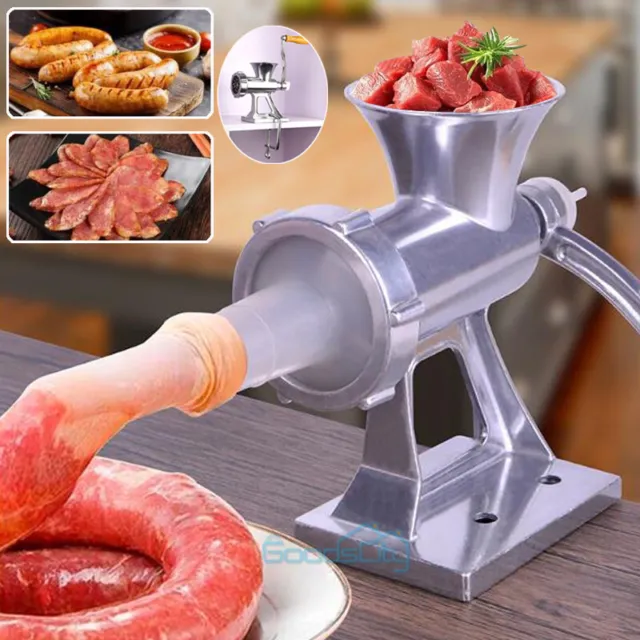 Heavy Duty Multifunction Meat Grinder Mincer Stuffer Manual Sausage Filler Maker