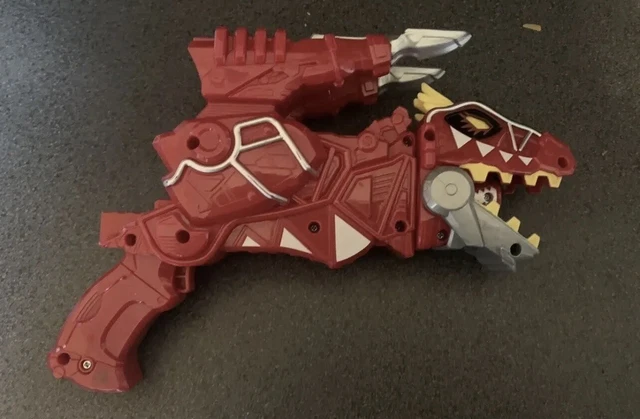 Power Rangers Red Gun POWER RANGERS TREX Red Dino Charge Morpher Gun & Including 1+ Charger £ ...
