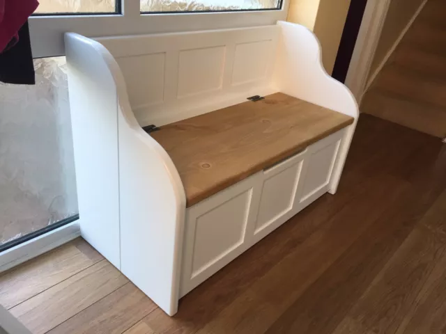 3ft Rustic Style Window Seat/Bench/Settle/Pew with Storage (MADE TO ANY SIZE)