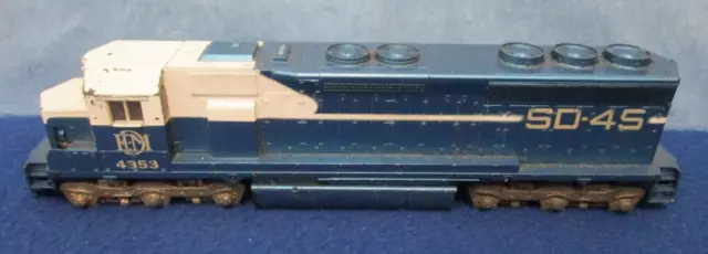 Athearn Gm Locomotive Powered Edm #4353 .. Ho Scale .. Sd-45  "Parts Only As Is"