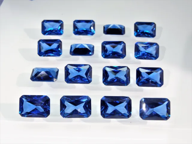 Dark Aquamarine Blue Octagon Princess Cut SIZE CHOICE Loose Spinel Gemstones