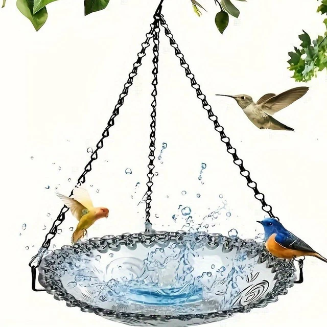 Bain Et Mangeoire Suspendu Pour Oiseaux – 17x17x18 Cm – Pour Perruches, Inséparables, Pinsons – Facile à Nettoyer - 7
