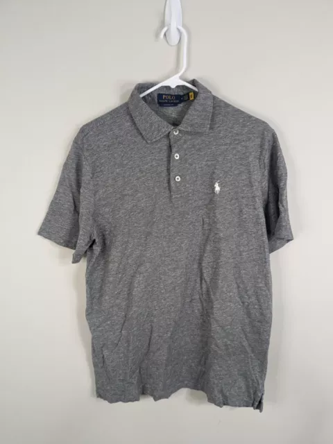 Polo Ralph Lauren Polo Shirt Men's Medium Gray Classic Fit Casual Preppy