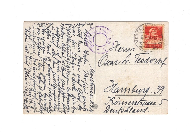 AK Ansichtskarte Blick vom Jungfrauenjoch gegen die Scheidegg - 1926 2