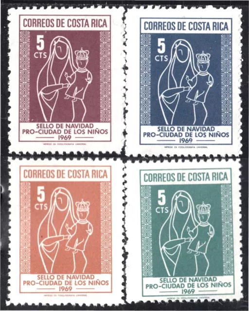 Costa Rica 297/00 1969 Sellos de navidad Pro Ciudad de los niños MNH