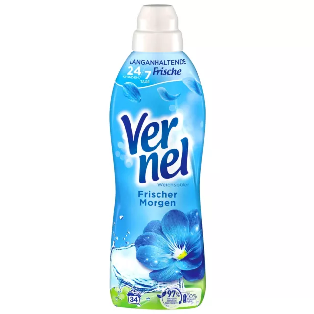 Vernel Suavizante Fresco Morgen 850ml 34 Wl Larga Duración Fresco 24/7