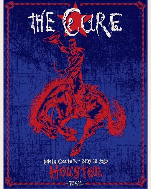 Poster Custom The Cure New Orleans LA Tour 2023, No Framed