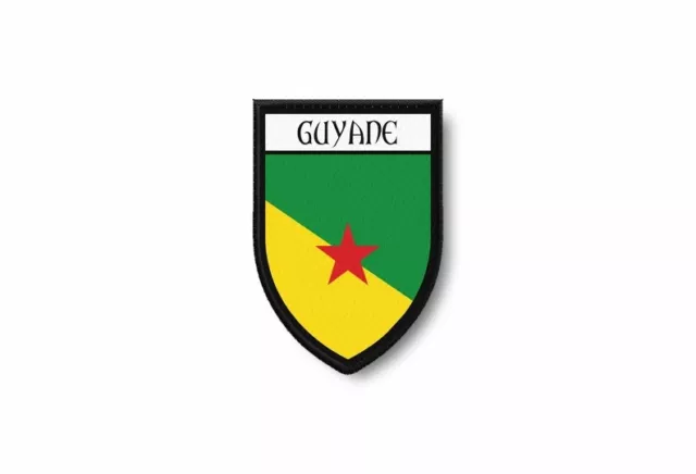 Patch ecusson termocollant bord brode drapeau imprime guyane guyanais