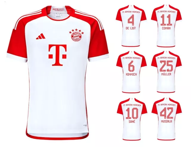 Trikot Adidas FC Bayern 2023-2024 Home I Heim FCB + Spielernummer Flock