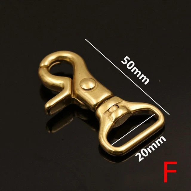 Solid Brass Trigger Clips Swivel Eye Bolt Snap Hook Lobster Clasps for Leather