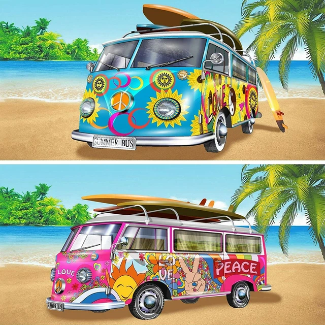 Camper Van Beach Bath Towel Large Microfibre Lightweight Sport Travel Gym Summer