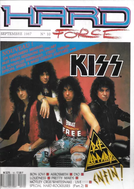 Revue: Hard Force Magazine n° 10 Kiss Bon Jovi Aerosmith Dio Loudness...