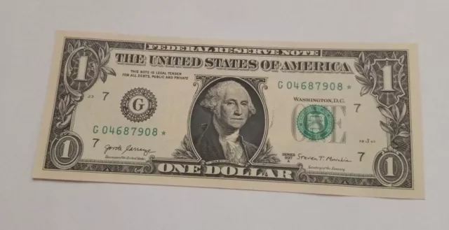 Uncirculated 2017 A One Dollar ($1) *STAR* Note-Sequential Available, Fancy