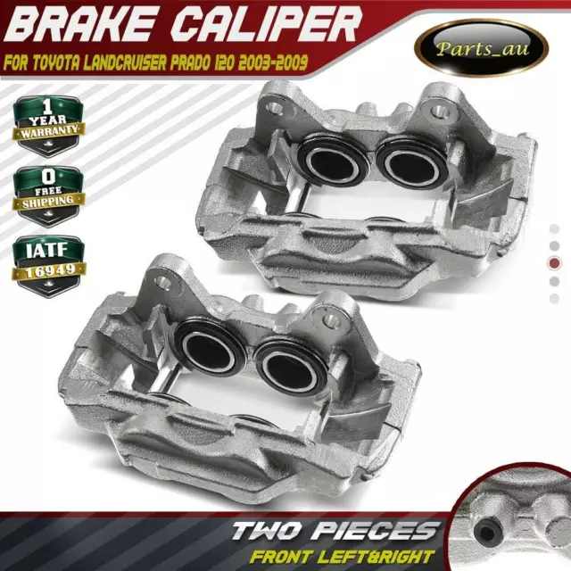 2x Brake Caliper Front Left + Right for Toyota Landcruiser Prado 120 2003-2009